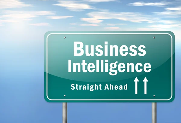 Autostrady drogowskaz Business Intelligence — Zdjęcie stockowe