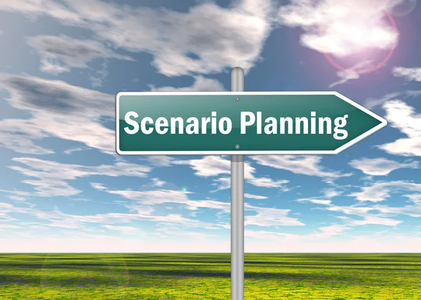 Wegwijzer Scenario Planning — Stockfoto