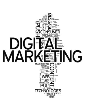 Word Cloud Digital Marketing clipart