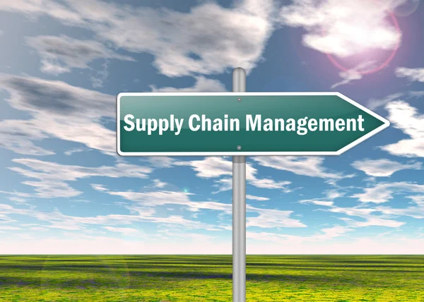 Signpost Supply Chain Management — Stock Photo, Image