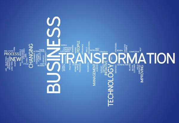 Word Cloud Business Transformação — Fotografia de Stock