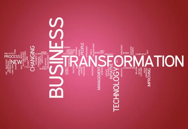 Word Cloud Business Transformação — Fotografia de Stock