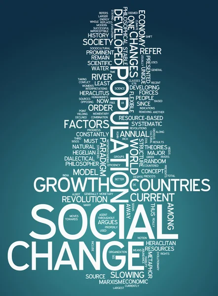 Changement social dans Word Cloud — Photo