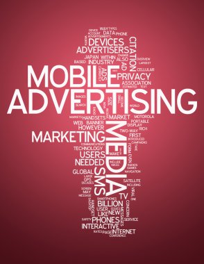 Kelime bulutu mobil reklam
