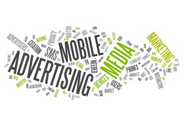 Kelime bulutu mobil reklam
