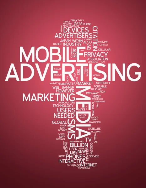 Word Cloud Mobile Advertising — Stock Photo, Image