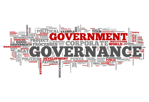 Wort Cloud Governance — Stockfoto