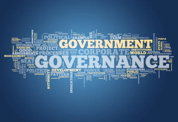 Wort Cloud Governance — Stockfoto