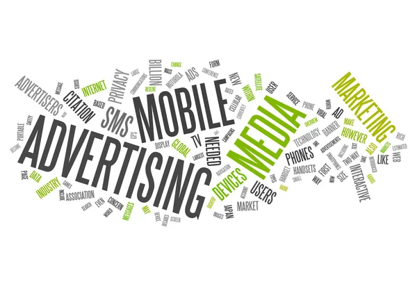 Word Cloud Mobile Advertising — Stock Photo, Image