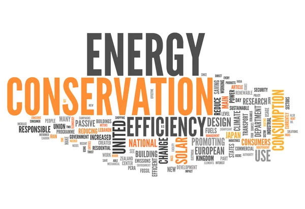 Word Cloud energibesparing — Stockfoto