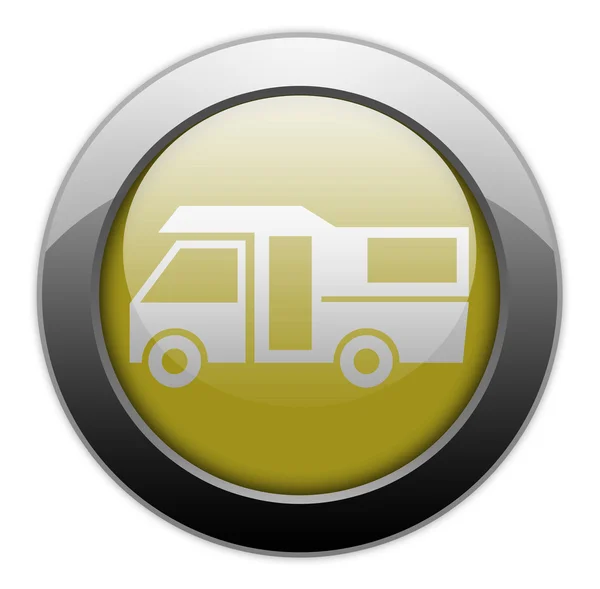 Pictogram, knop, Pictogram camper — Stockfoto