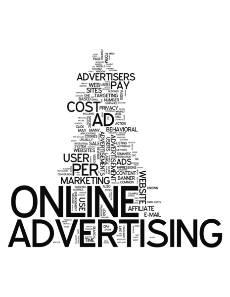 Word Cloud Online Advertising — Stock Photo, Image