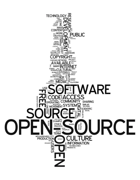 Word Cloud Open Source — Stock Photo, Image