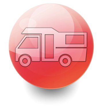 Simge, düğme, piktogram kamyonet ve karavan