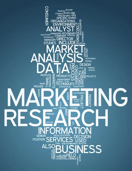 Word Cloud Marketing Research — Stock Photo, Image