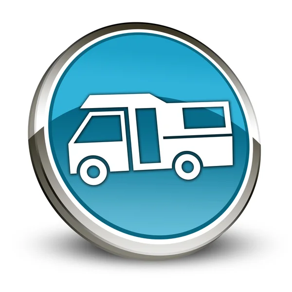 Pictogram, knop, Pictogram camper — Stockfoto