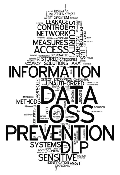 Word Cloud Data Loss Prevention — Stock Photo, Image