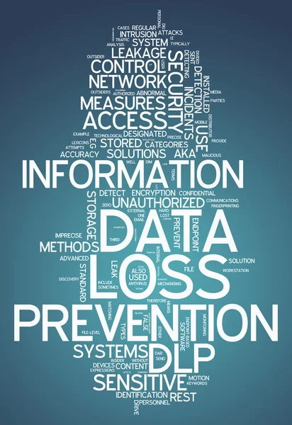 Word Cloud Prevención de pérdida de datos — Foto de Stock