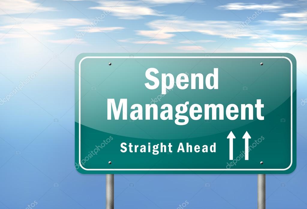 Highway Signpost with Spend Management wording