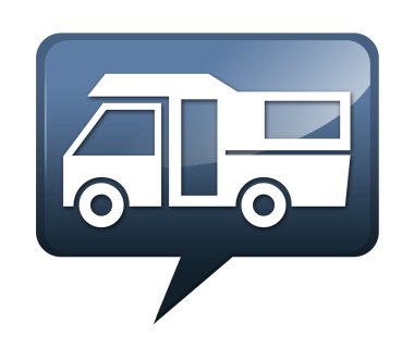 Simge, düğme, piktogram kamyonet ve karavan