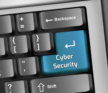 Klavye illüstrasyon Cyber güvenlik