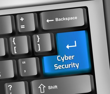 Klavye illüstrasyon Cyber güvenlik