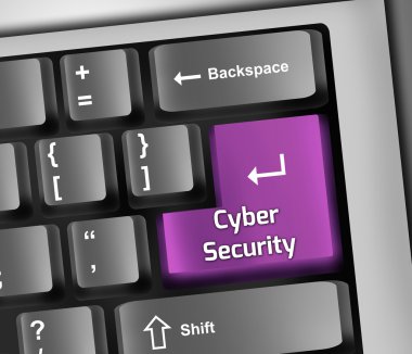 Klavye illüstrasyon Cyber güvenlik