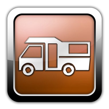 Simge, düğme, piktogram kamyonet ve karavan