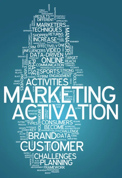 Word Cloud Marketing Activation — Stock Photo, Image