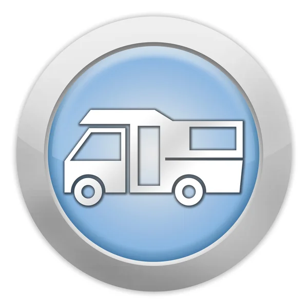 Pictogram, knop, Pictogram camper — Stockfoto