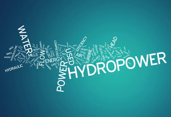 Word Cloud Hydropower — Stock Photo, Image