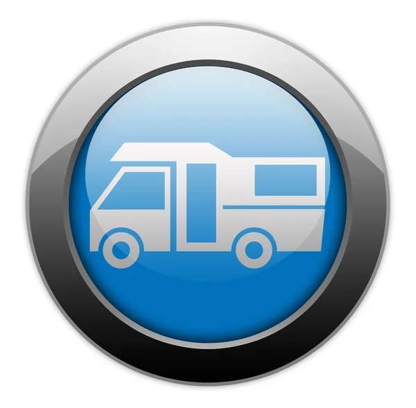 Pictogram, knop, Pictogram camper — Stockfoto