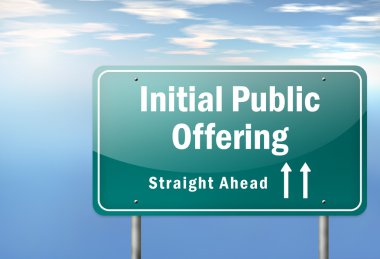 Highway Signpost Initial Public Offering clipart