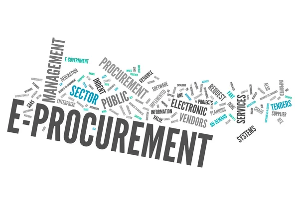 Word Cloud E-Procurement — Stockfoto