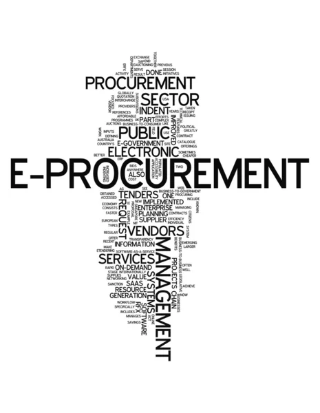 Λέξη σύννεφο E-Procurement — Φωτογραφία Αρχείου