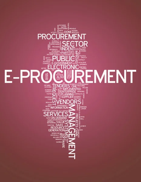 Word Cloud E-Procurement — Stock Photo, Image
