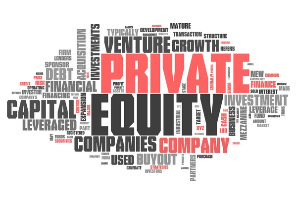 Wort Cloud Private Equity — Stockfoto