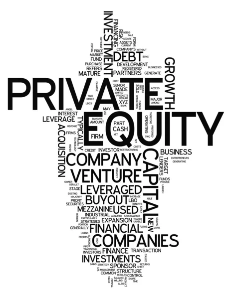 Word Cloud Private Equity — Fotografia de Stock