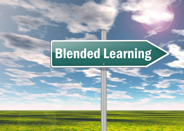 Signpost Blended Learning — Stock Photo, Image