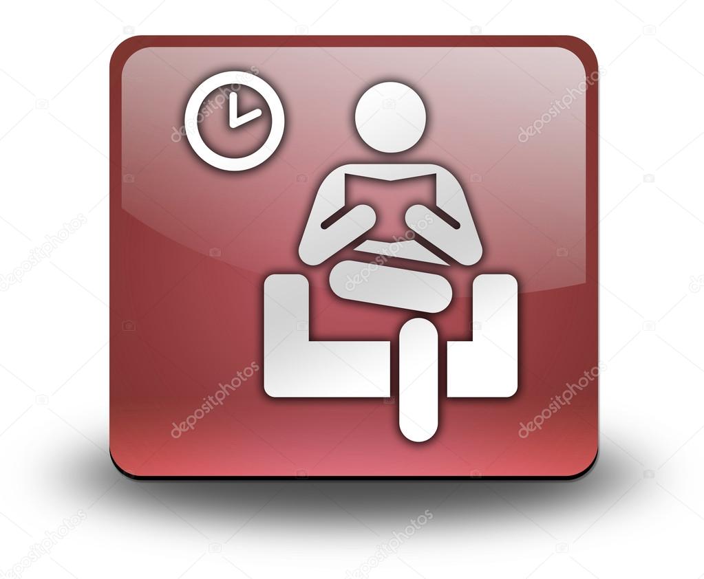 Icon, Button, Pictogram Waiting Room
