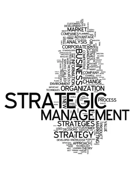 Word Cloud Strategisch Management — Stockfoto