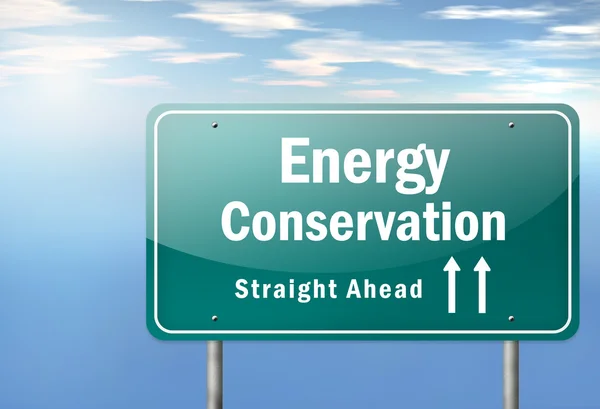 Highway Signpost Energy Conservation — Stock Photo, Image