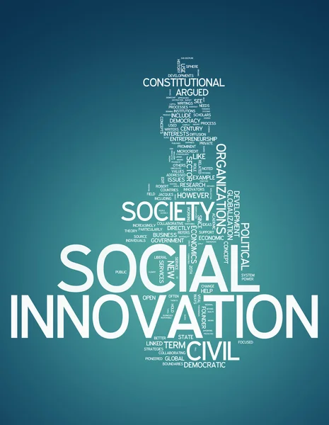 Nuvem de palavras inovação social — Fotografia de Stock