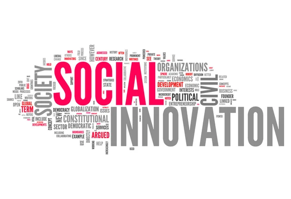 Word Cloud Innovazione sociale — Foto Stock