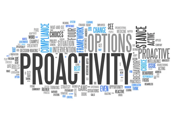 Proactividad de Word Cloud — Foto de Stock