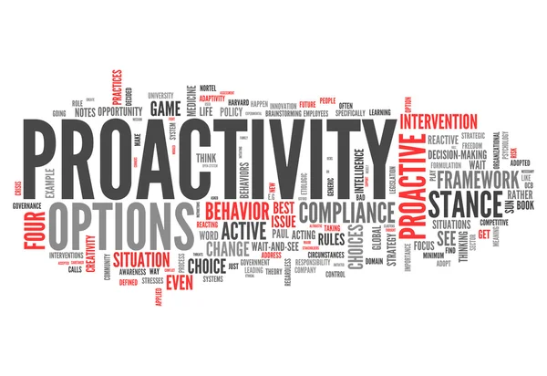 Word Cloud proaktivitet Royaltyfria Stockfoton