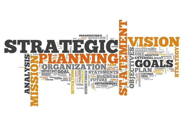 Word Cloud strategische Planning — Stockfoto