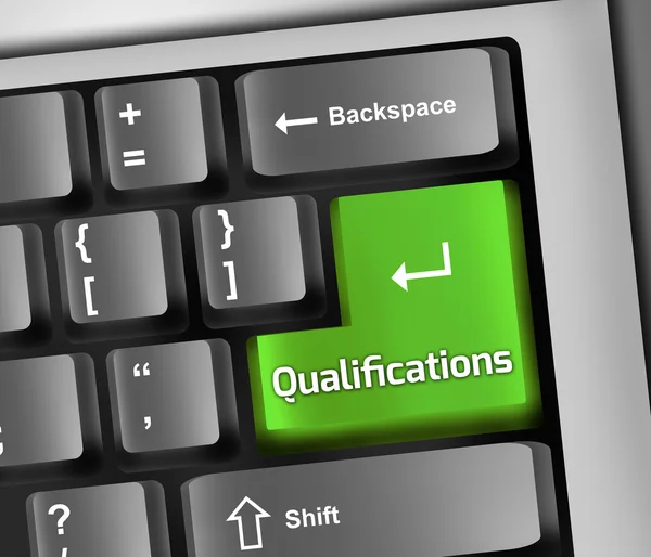 Keyboard Illustration Qualifications — Stock Photo, Image