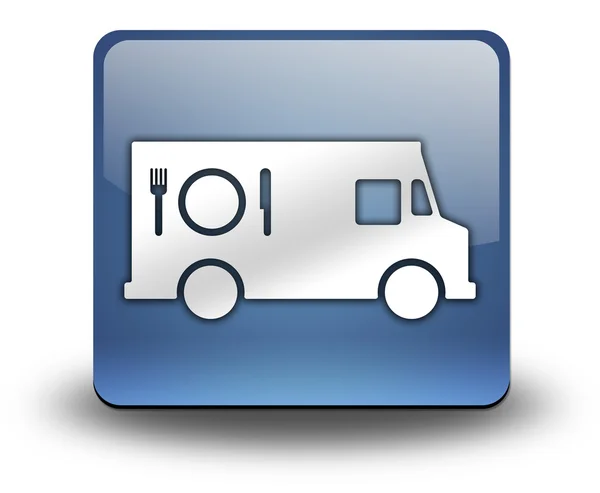 Pictogram, knop, Pictogram voedsel vrachtwagen — Stockfoto