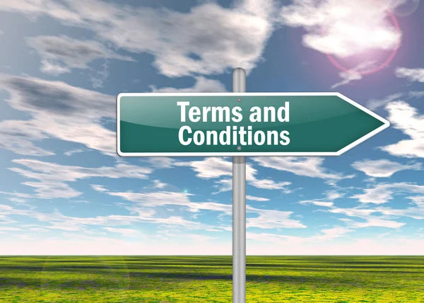 Signpost Terms and Conditions — Stock Photo, Image